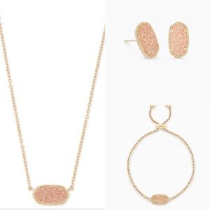Kendra Scott SandDrusy Earrings Bracelet Necklace